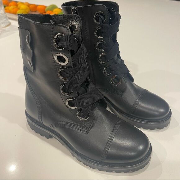 Zadig & Voltaire Joe Lug Sole Leather Combat Boot NIB 37 - Picture 9 of 14